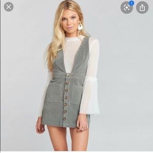 Show me your Mumu corduroy Conelly overall dress.